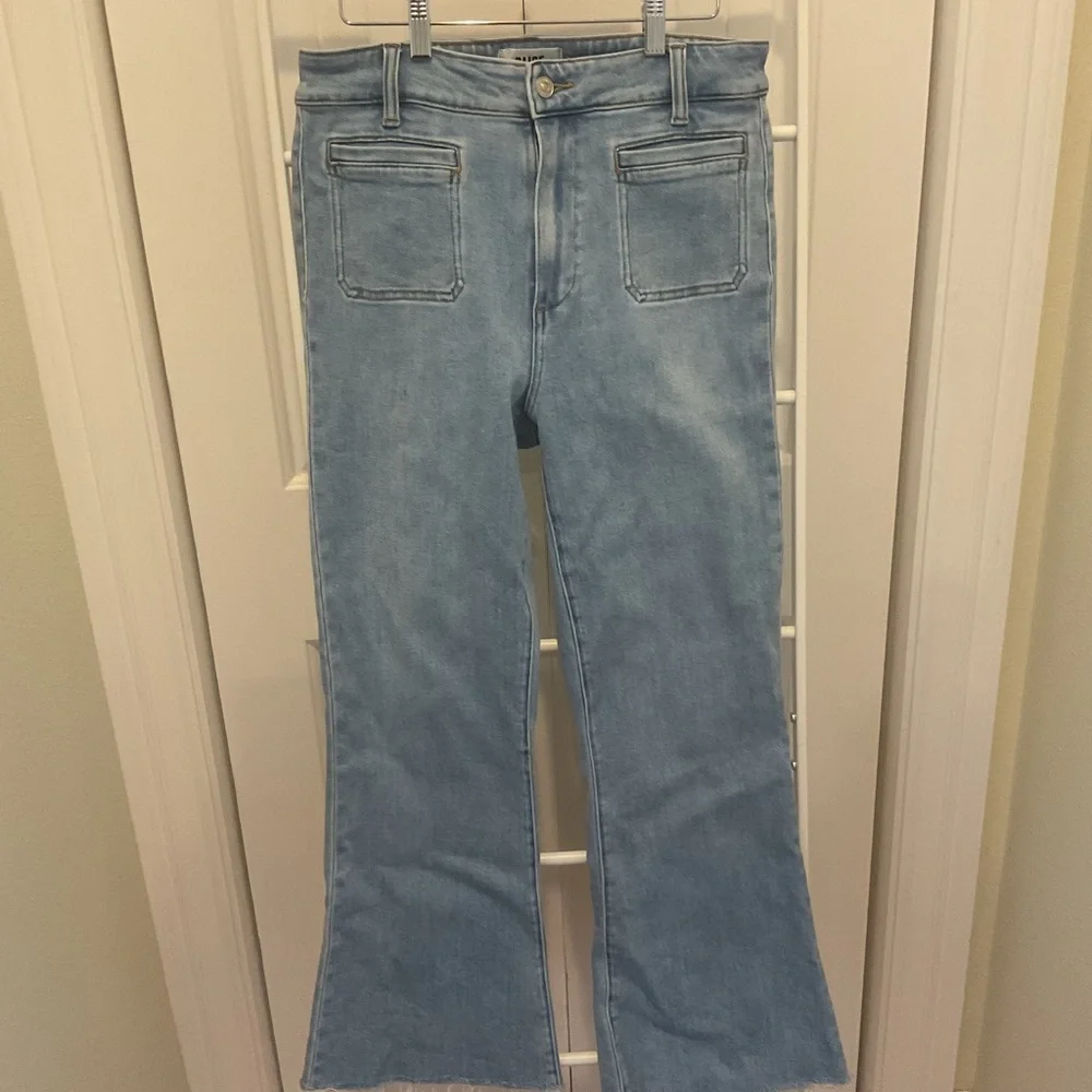 PAIGE Marlow Skimmer Light Blue Flare Jeans  Size 29
